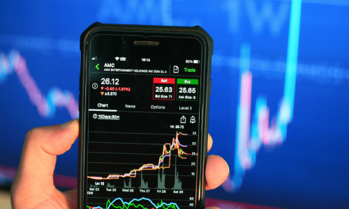 Tracking stocks on a phone
